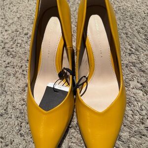 Zara Mustard Yellow Women's Heels